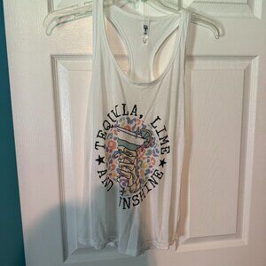 White Tank Jersey top Medium